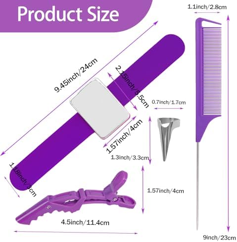 23 Pieces Hair Braiding Tools Set, Hair Parting Tool, Parting Comb - Image 2