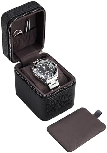 ProCase Single Watch Travel Case for Men, Portable Watch Holder -Black by ProCase