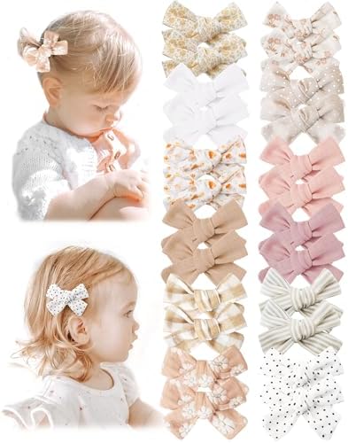 Niceye 24 Pack Baby Hair Bows for Girls, Toddler Hair Clips in Paris by Niceye