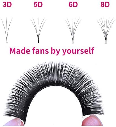 Volume Eyelash Extensions 0.07 D Curl Lash Extensions 15mm Easy Fanning Volume Lashes Professional Salon Use Fanned Blooming Lashes (0.07-D, 15mm) - Image 5