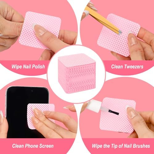 1080PCS Lint Free Nail Wipes with Pump Dispenser - Image 3