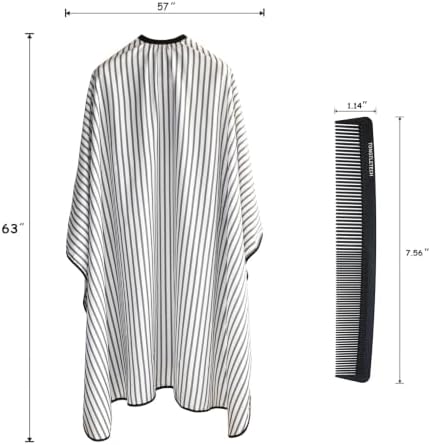 Professional Hair Cutting Cape with Hair Styling Comb,Waterproof Salon Barber Cape,Hair Cutting Accessories Hairdressing Gown - Image 2