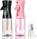 3 Pack Spray Bottles, 2-Pack Continuous Spray Bottles,Fine Water Mist Spray Bottles for Hair 6.8 OZ (200 ML) and 1oz 30ml Travel Spray Bottle Mister for Cleaning,Hairstyling,Plants,Pets Pink Black by Unknown