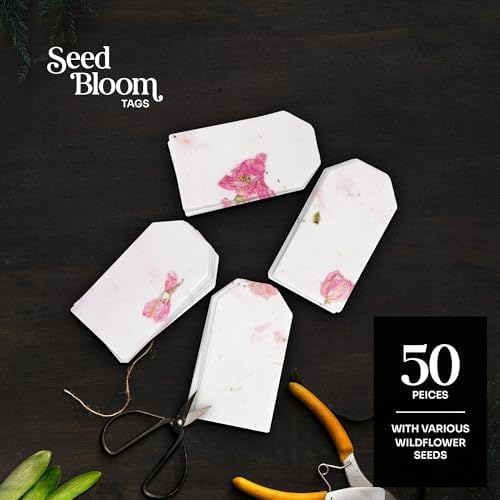 50 Pink Plantable Seed Paper Tags with Wildflower Seeds - Image 2