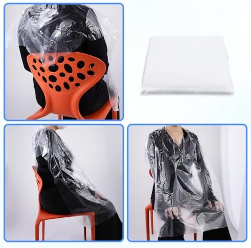 100 Pcs Disposable Barber Cape Waterproof Salon Cape Hair Cutting Hair Dye Capes for Hairstylist Disposable Aprons Adults - Image 6