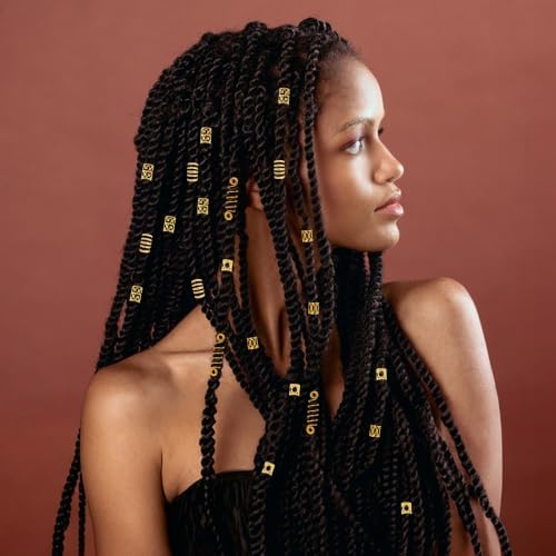 ROSYGLIMM 290Pcs Gold Hair Clips Jewelry for Braids Dreadlock Loc - Image 5