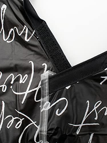 Betty Dain Secret Messages Shampoo Cape, Vinyl, 36" x 54", Black - Image 6