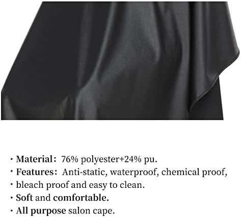 PERFEHAIR Chemical Capes for Hair Stylists - Color Cape with Snaps - Water and Chemical Proof - All-Purpose Salon Hairdressing Cap Cover for Hair Coloring, Cutting, Styling & Shampooing - Image 4