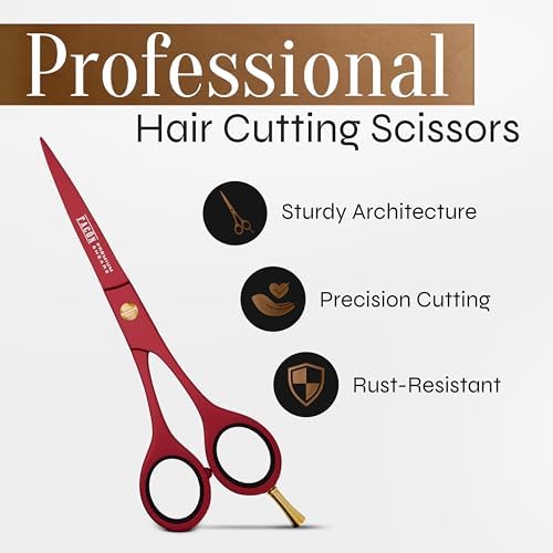 Facón Hair Cutting Scissors - Professional Hair Scissors 6.5 Inch Razor Edge Barber Shears Salon Hair Cutting Shears - Japanese Stainless Steel - Precision Cutting Premium Shears for Men, Women & Kids - Image 2