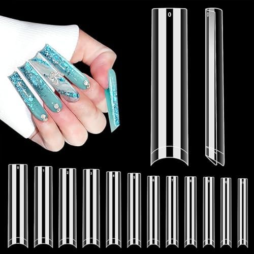 LIONVISON 3XL Square Nail Tips: No C Curve Flat Nails Tips for Home DIY by WelcometovisitLIONVISON