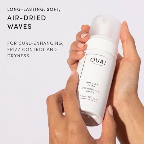 OUAI Air Dry Foam - Hair Mousse for Curly Hair & Beach Waves (4 oz) - Image 2