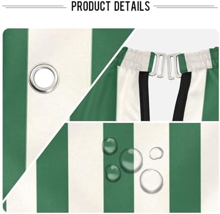 ALAZA White Green Stripes Barber Cape for Men Women, Waterproof Haircut Apron Beard Shaving Bib Hair Cutting Cloth 55 x 65 Inch - Image 4