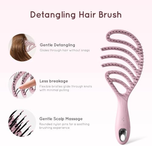 Ecoed Detangling Brush, Vented Upgraded Anti-Static Detangler Hair Brush - Image 2