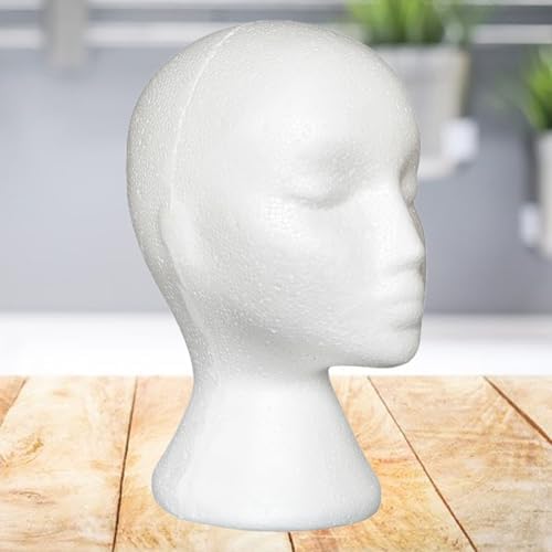Head Stand,​Hat Jewelry Holder Smooth Surface Foam Mannequin Head - Image 6