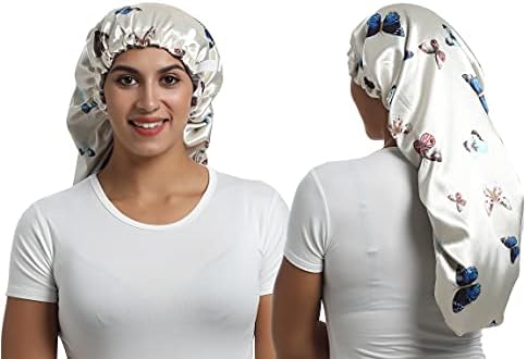 Satin Bonnet Silk Sleep Cap,Hair Bonnet for Braids Curly Hair - Image 4