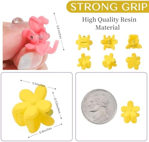 128PCS Baby Girls Mini Hair Claw Clips Flower Hair Hair Accessories Barrattes for School Girls Kids Teens - Image 3