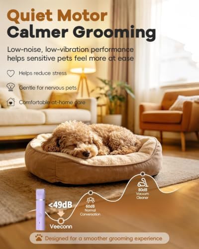 Veeconn 4 in 1 Dog Clippers Grooming Kit with Paw Hair Trimmer for Cat Pet - Image 3