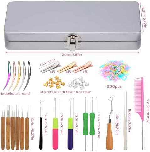 kgxulr Dreadlock Crochet Hooks, 250PCS Crochet Needles for Hair, Latch Hook - Image 2