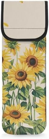 Sunflower Heat-Resistant Travel Neoprene Storage Pouch Case Bag with Two Pocket for Flat Iron, Straightener, Curling Wand/Curling Iron by Unknown
