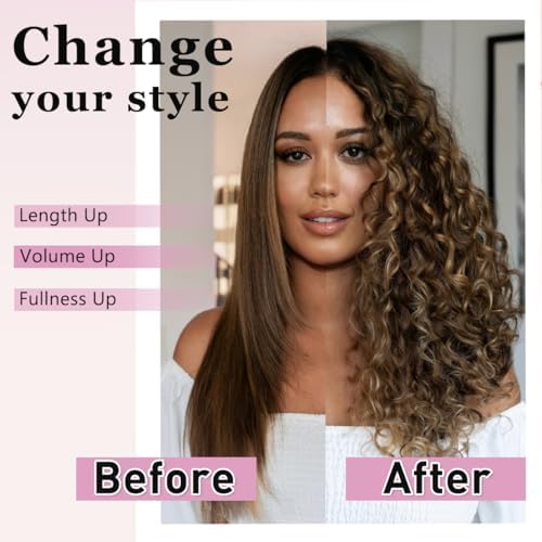 Vigorous Curly Clip In Hair Extensions,4PCS 20 inch Thick Curly Hair Extensions Lace Weft Clip Ins Invisible Natural Synthetic Hairpieces for Women,Burgundy Highlights(T1B/BUG) - Image 3
