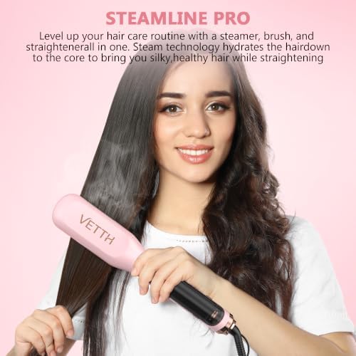 Hair Straightener Brush,Steam Ionic Straightening Brush for Women - Image 6