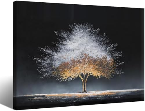 EEYNAQQ Burning Tree of Life Canvas Wall Art 16x24 Inches Ready to Hang by Unknown