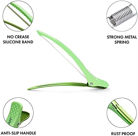 Framar Neon Creaseless Hair Clips 10 pack, Hair Styling Clips - Image 3