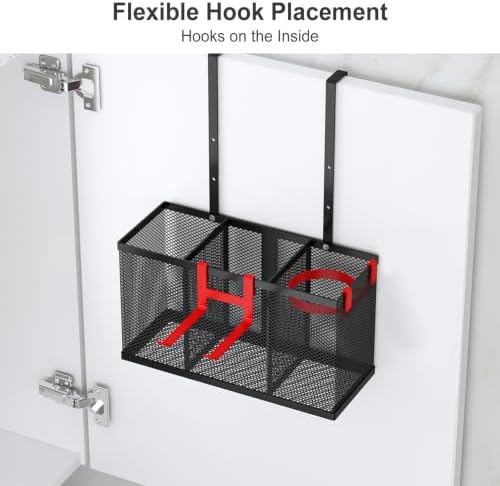 Hair Tool Organizer, Adjustable Height Hair Dryer Holder, Black - Image 5