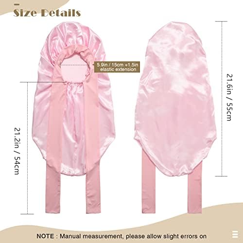 AWAYTR Kids Bonnets for Girls - Satin Long Hair Braid Bonnet for Sleeping - Image 6