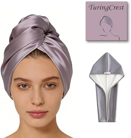 Microfiber Hair Towel Wrap, Satin Quick Dry Turban Women Long by Unknown