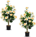 2 Pack Artificial Camellia Trees with Potted(Yellow Flowers) by Unknown