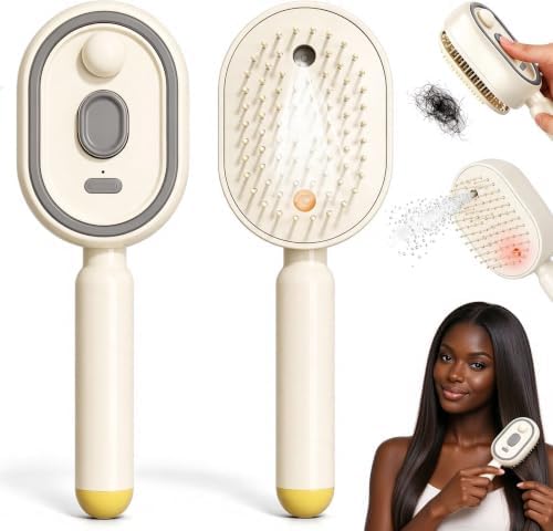 Electric Spray Air Cushion Massage Comb & Hair Steamer, Self-Cleaning by Unknown
