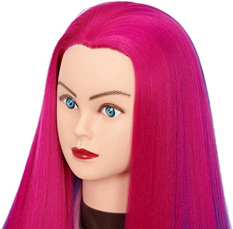 Hairingrid 26"-28" Mannequin Head Hair Styling Training Head Manikin Cosmetology Doll Head Synthetic Fiber Hair and Free Clamp Holder (R71919W0320) - Image 3