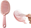 Self Cleaning Hair Brush, Easy Clean Vented Detangling Brush (Pink) by Xinqirity