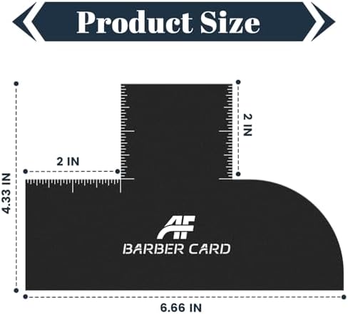 Enhancement Barber Card with Measurement, Reusable Hairline Shaping Tool for Men & Beard Line Up, Color Spray Edge Guide for Barbers and At-Home Haircut (2 Pack) - Image 5