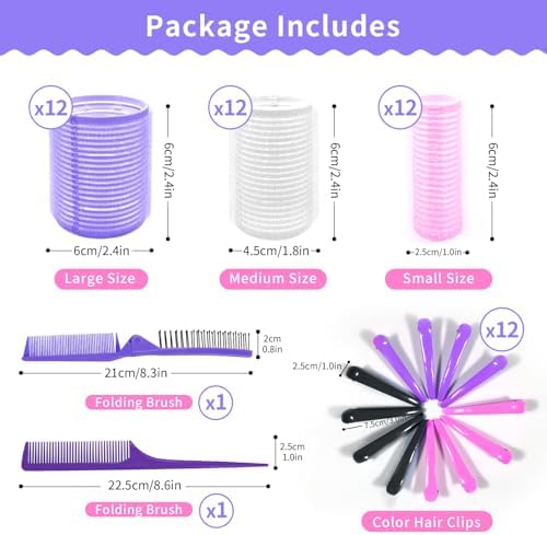 my novel things Hair Curlers Rollers 50Pcs Set With 36PCS Hair Rollers - Image 2