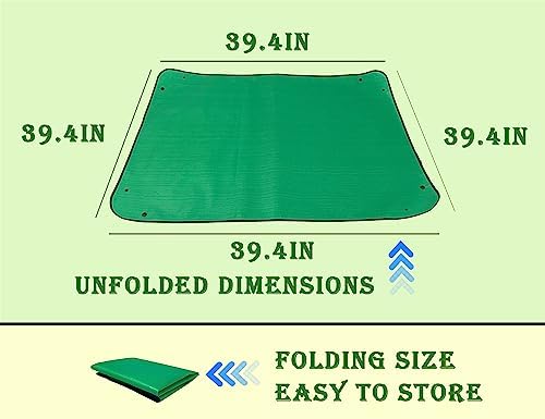 BIUWING Plant Repotting Mat,Waterproof Transplanting Mat,Foldable Indoor Succulent Potting Mat for Garden, Portable Gardening Mat for Indoor Plant Transplanting and Mess Control (39.4"*39.4" Green) - Image 4