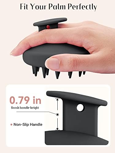 HEETA Silicone Scalp Massager Hair Scrubber Shampoo Brush for Hair Growth - Image 3