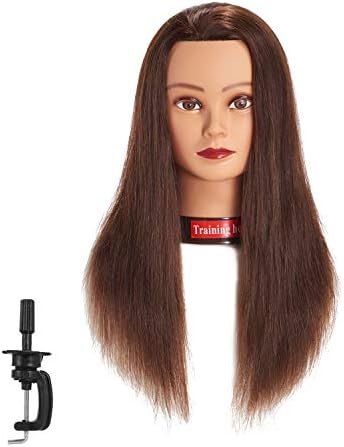 20-22" Female 100% Human Hair Mannequin Head for Hairdresser by Headwinn
