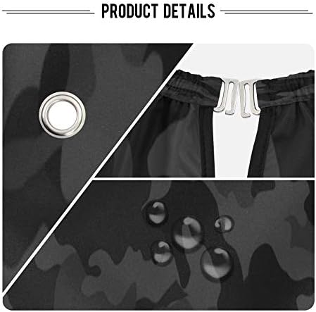 Blueangle Black Camouflage Barber Cape for Men Hair Cutting - Waterproof Salon Hairdressing Cape, 65" x 55" - Image 4
