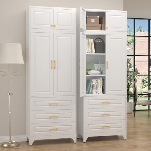 SteeLoong 90" Metal Storage Cabinet with Doors and 2 Adjustable Shelves by Steeloong