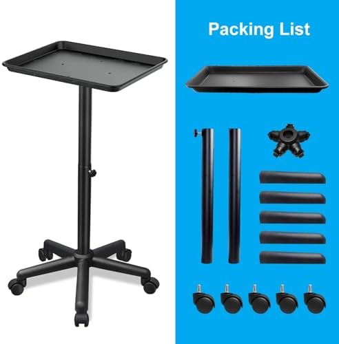 Salon Tray, Salon Rolling Tray with Adjustable Height - Image 7