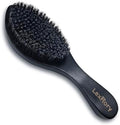Boar Wave Brush for Men - Medium Hard Brush 360 Waves for Black Hair -Black by MANSHION