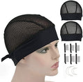 2 Pcs Headband Wig Caps Adjustable Big Hole Mesh Wig Grip Cap Ice Silk Material for Making Headband Wigs (Big Hole Caps) by YTBYT