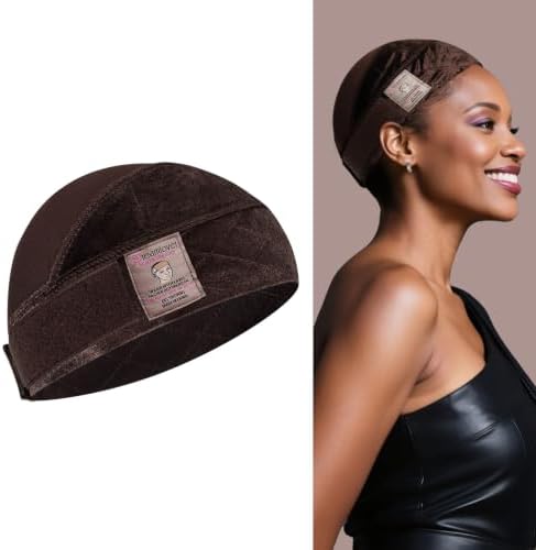 Dreamlover Wig Grip Cap for Half Wig, Wide Grip Band with Cap, Dark Brown by Dreamlover