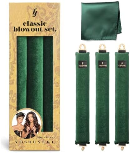 YOSHUYUKI Classic Heatless Curls Overnight Rods No Heat Hair Curlers Curling Iron Jumbo Flexi Rods Large Foam Hair Rollers for Long Hair to Sleep in with Satin Scarf Styling Tools Green by YOSHUYUKI