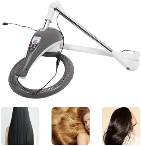 950W Multifunctional Hair Treatment Machine,360 Degree Rotating Heating Ring Wall Mount Orbiting Rotating Hair Treatment Machine, SalonHair PermingMachine for Salon, Spas and Family. (Grey) - Image 3