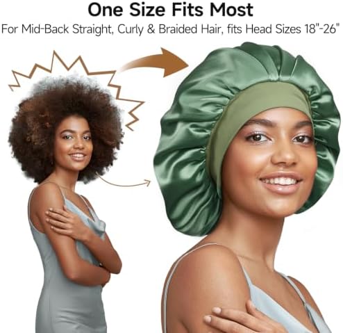 Umisleep 22 Momme Silk Lined Bonnet for Sleeping Women, Double Layer, Soft - Image 4