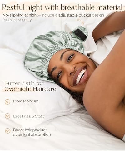 YANIBEST Satin Bonnet for Sleeping Women Men, Adjustable Hair Bonnet - Image 2
