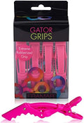 Framar Gator Grips Pink Styling Hair Clips, Rubberized – 4 Pack by FRAMAR